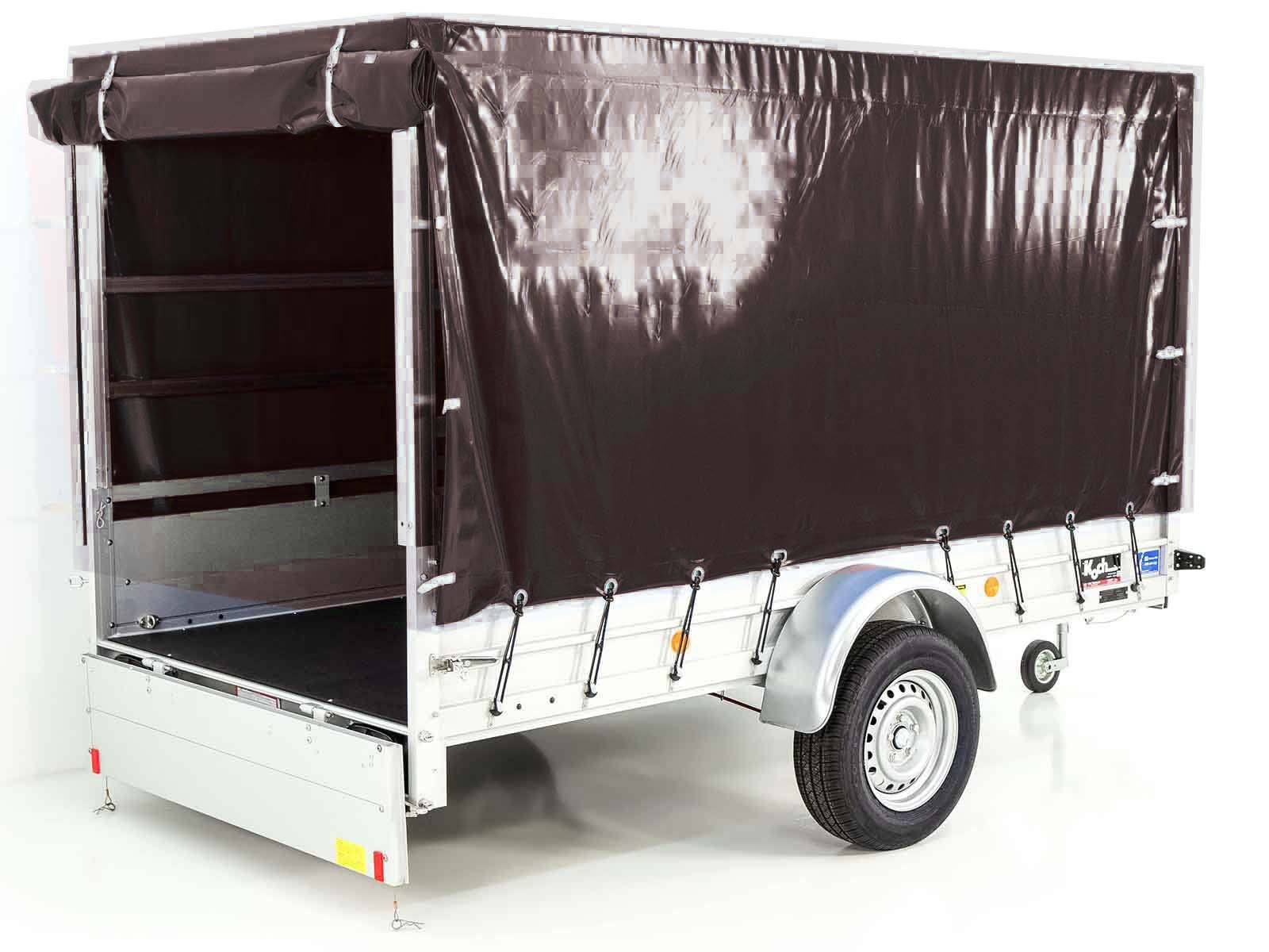 Remorque 1300 kg | 150 x 300 cm | avec bâche noire | Type 7.13