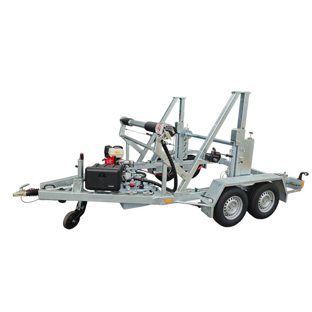Cable-trailer-with-drive-F10.35.2M Remorque porte-câbles en U 3,5 t avec entraînement F10.35.2M – Image 1