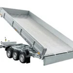 REMORQUE BENNE HYDRAULIQUE 3 ESSIEUX 400×200 UNITRAILER TASKER 400/3C 3500 KG