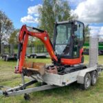 Kubota KX018-4 année 2018 avec Remorque et 3 Godets